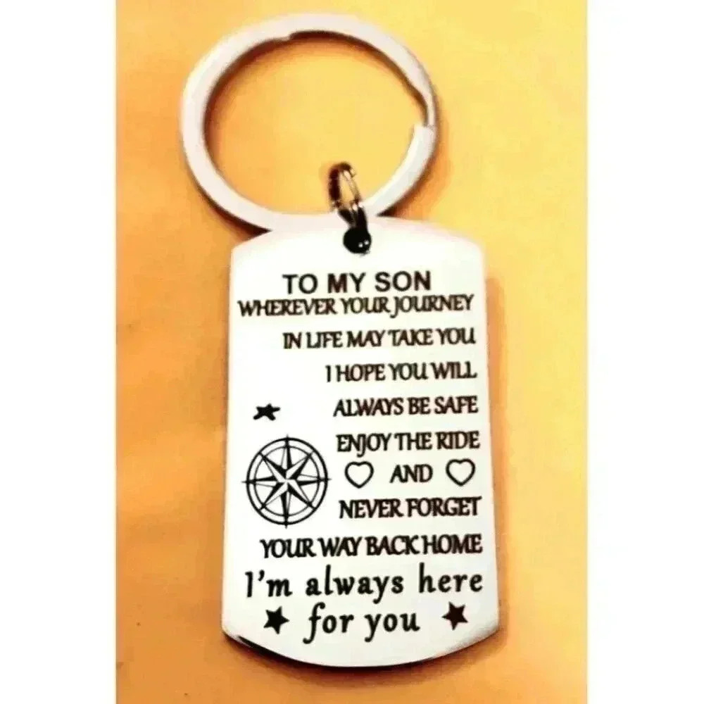 To My Son I'm Always Here For You Keychain